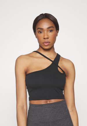 ULTRA SOFT KEYHOLE VESTLETTE - Top - black
