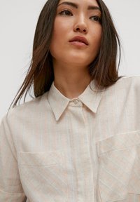 comma casual identity OVERALL AUS LEINENMIX - Jumpsuit - woven pinstripe sa