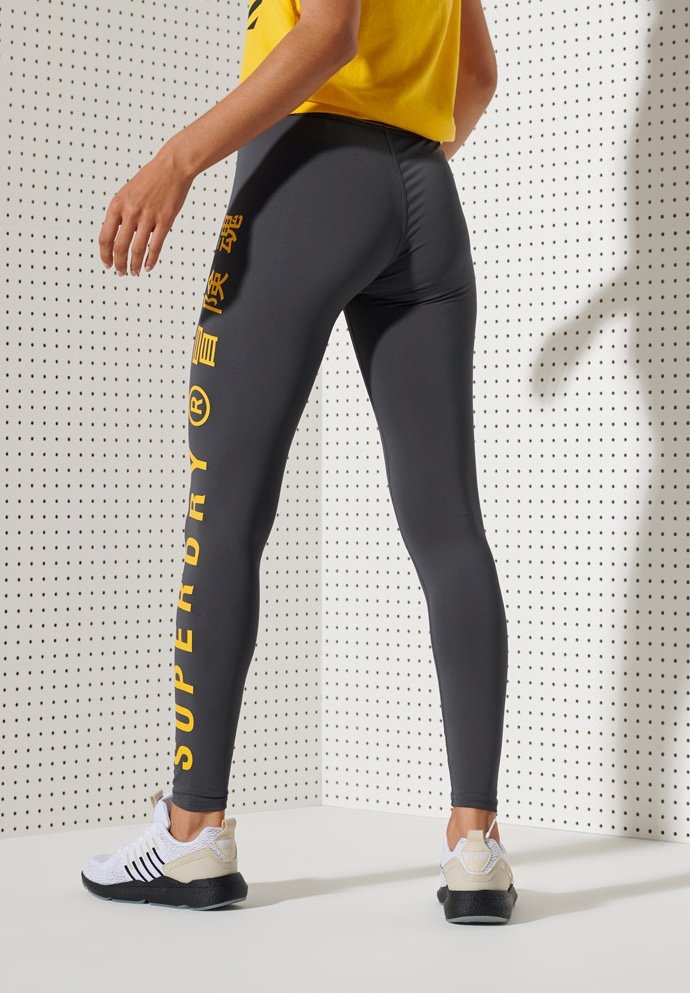 Superdry Leggings - ebony/grigio scuro - Zalando.it