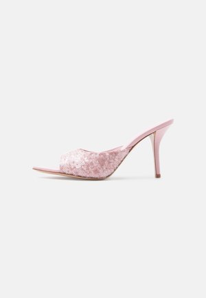 GIABORGHINI PERNI04 PAILLETTES - Ciabattine con tacco - rose