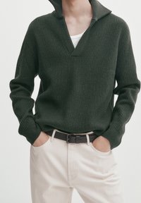 Massimo Dutti Strickpullover - dark green