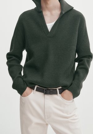 Strickpullover - dark green