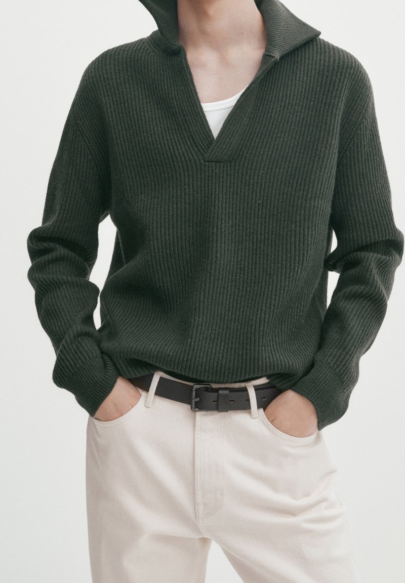 Massimo Dutti Strickpullover - dark green