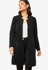 Friends Like These LONGLINE MOCK COLLAR COATIGAN.  - REGULAR FIT - Krátký kabát - black