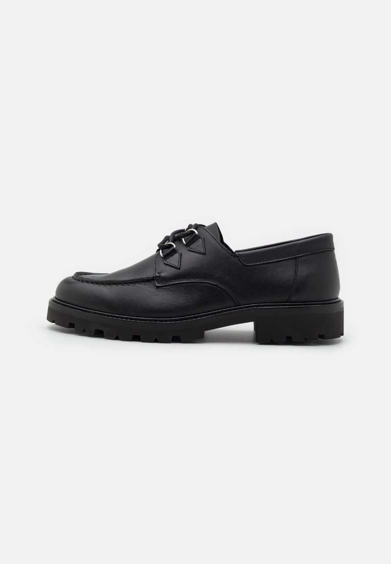 The Kooples - CHAUSSURES - Šnurovačky - black, Zväčšiť