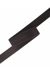 Cintura elastica nera con finitura liscia, caratterizzata da una superficie piatta e testurizzata e da un design elegante e minimalista.