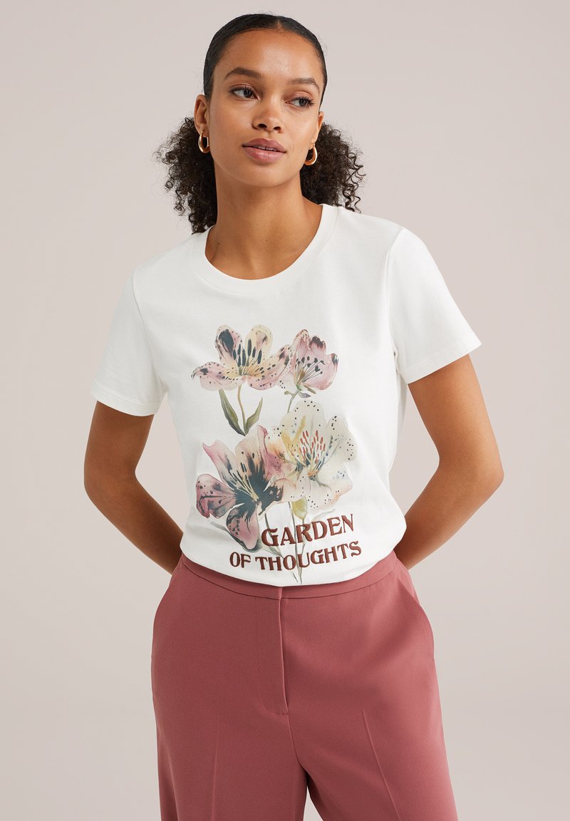 WE Fashion Triko s potiskem - off white