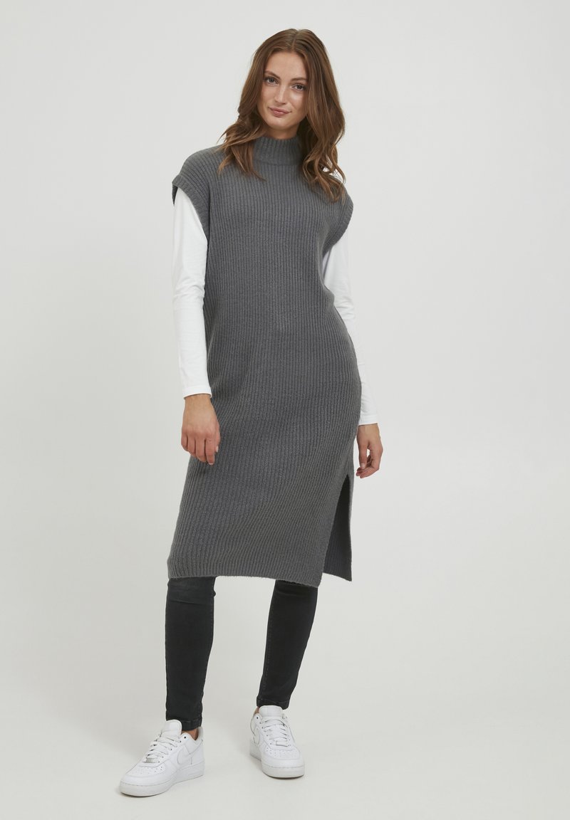 Damen Freizeitkleider | b.young BYNORA LONG DRESS Strickkleid dark grey melange/grau - HL18087 Damen Freizeitkleider | b.young BYNORA LONG DRESS Strickkleid dark grey melange/grau - HL18087