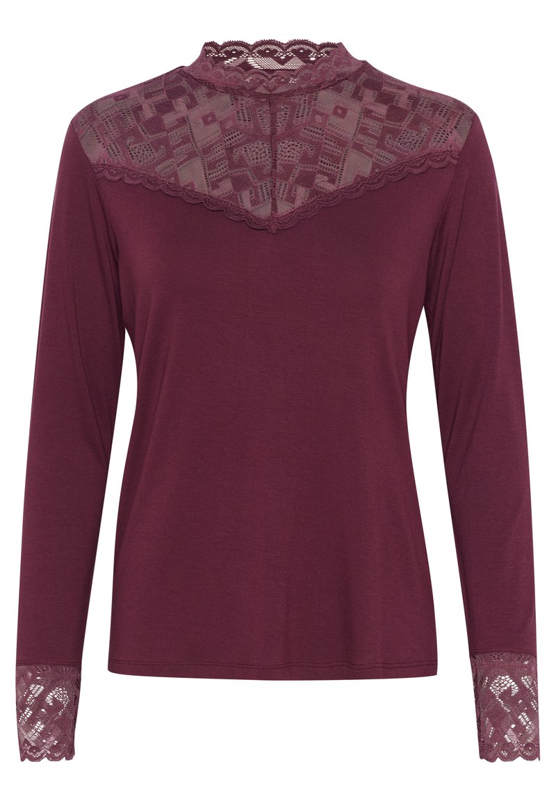 Cream Longsleeve donkerpaars