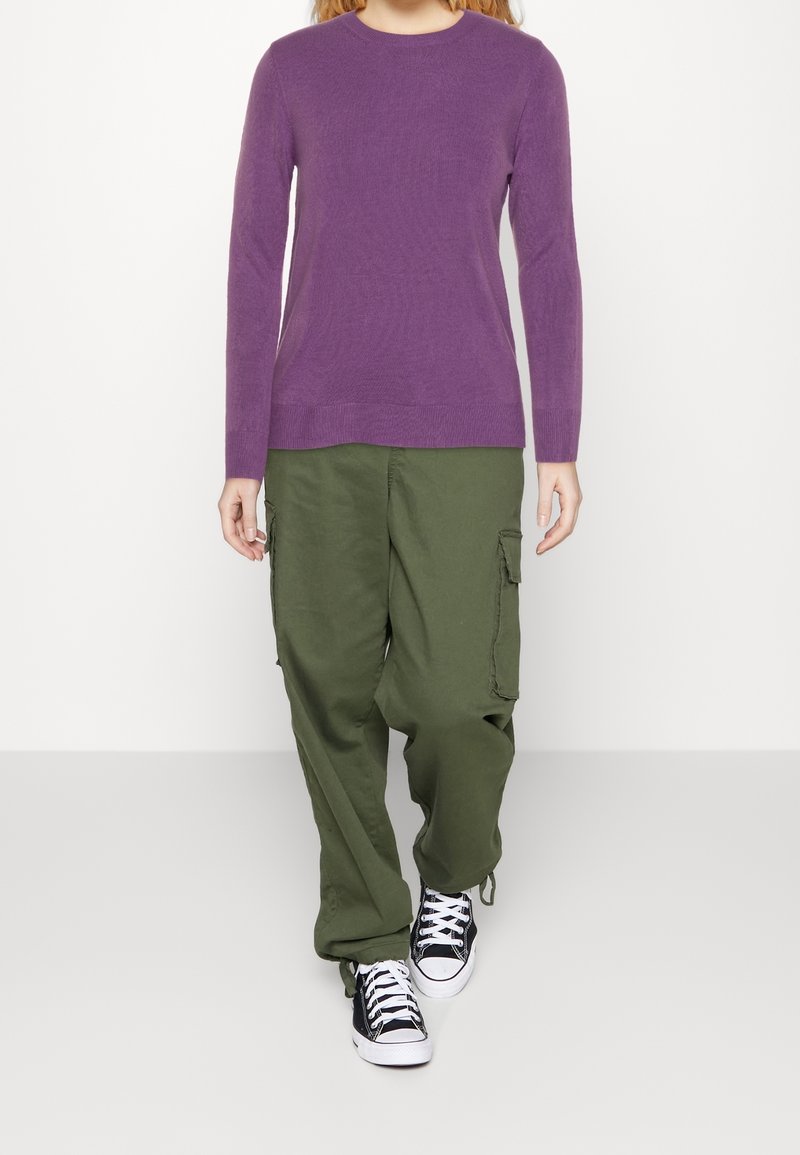 Pull Femme Marks And Spencer Violet - Taille 16 UK - Coton - Manches Longues - Neuf Sans étiquettes