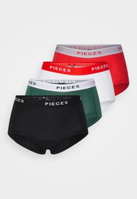 PIECES Boxer Shorts PCLOGO – Confezione Da 4 – Mutande Donna In Cotone Biologico E Elastan - 5