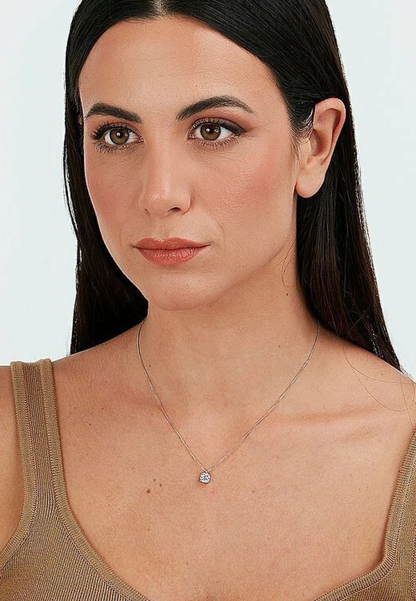 Halskette - weißgoldfarben