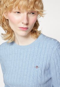 GANT STRETCH C NECK - Maglione - dove blue