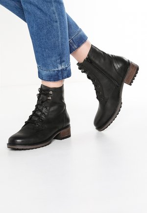 Botines con cordones - black