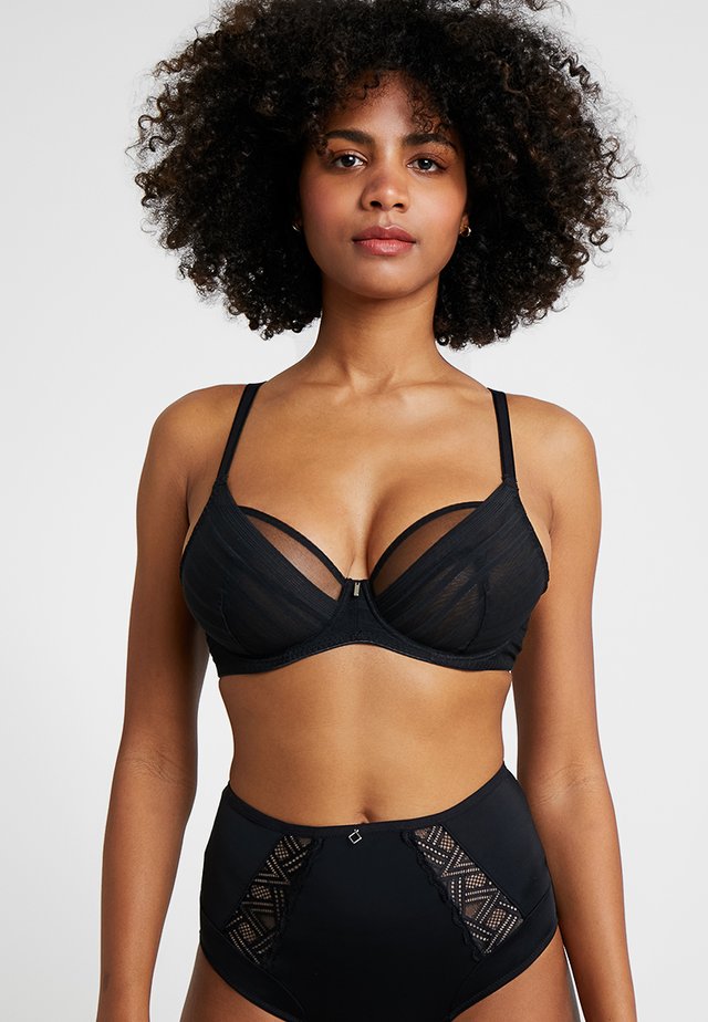 CAMEO HIGH APEX BRA - Biustonosz z fiszbiną - black