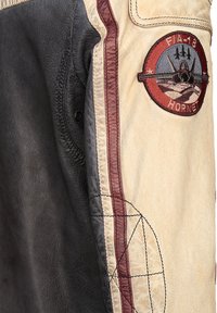 TOP GUN Lederjacke - navy/offwhite/bordeaux