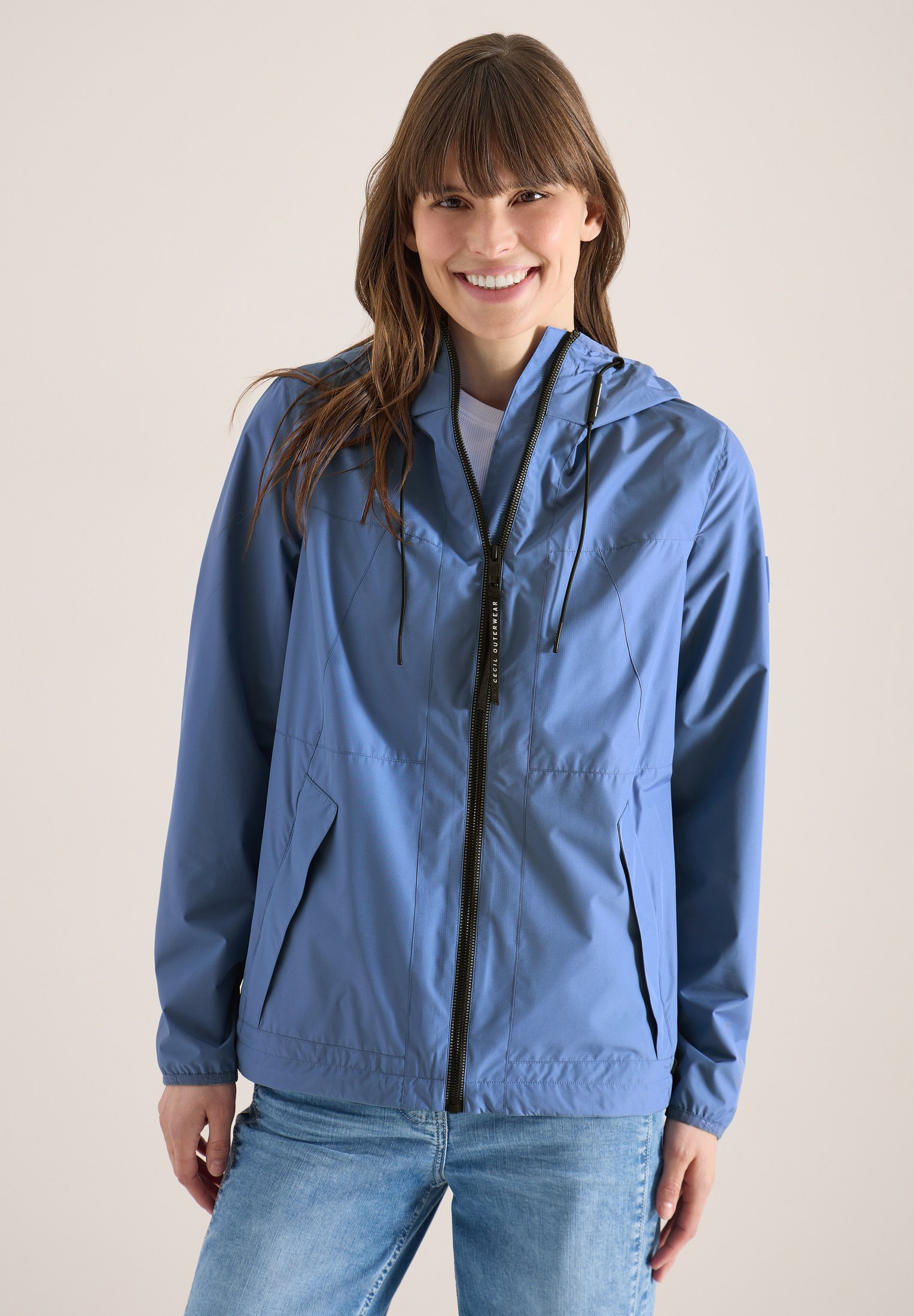 Cecil JACKE MIT KAPUZE UND TUNNELZUG - Outdoorjacke - coal blue