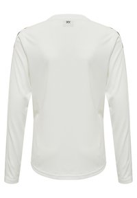 Langarmshirt in Weiß, aus glattem Stoff, mit rundem Halsausschnitt und minimalistischer Gestaltung ohne sichtbare Logos oder Muster.