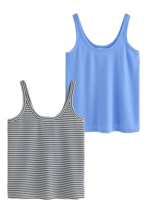 Next, REGULAR FIT - SCOOP NECK VESTS 2 PACK. - Top - blue ecru