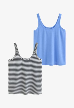 Next, REGULAR FIT - SCOOP NECK VESTS 2 PACK. - Top - blue ecru