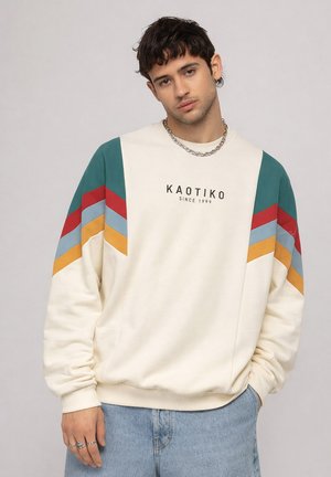 Kaotiko CREW SEATTLE UNISEX - Collegepaita - ivory/heura/tile/steel