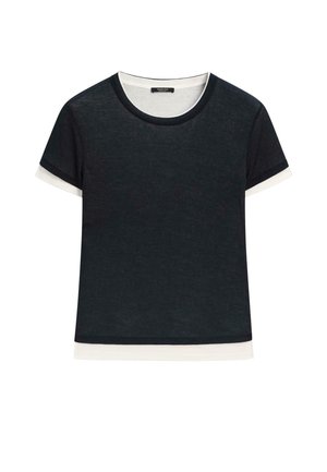 SHORT SLEEVE LAYERED - T-shirts basic - dark blue