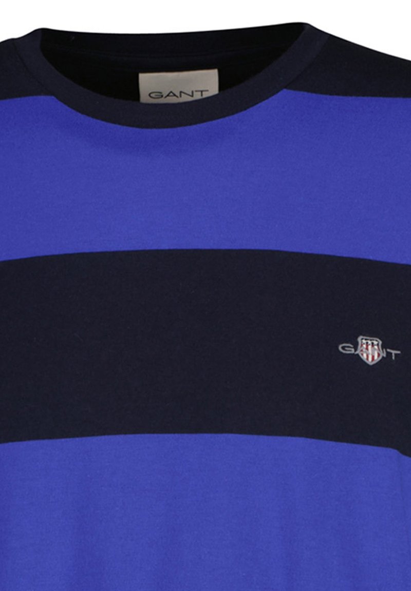 GANT BAR STRIPE SS T-SHIRT - Triko s potiskem - royal blue