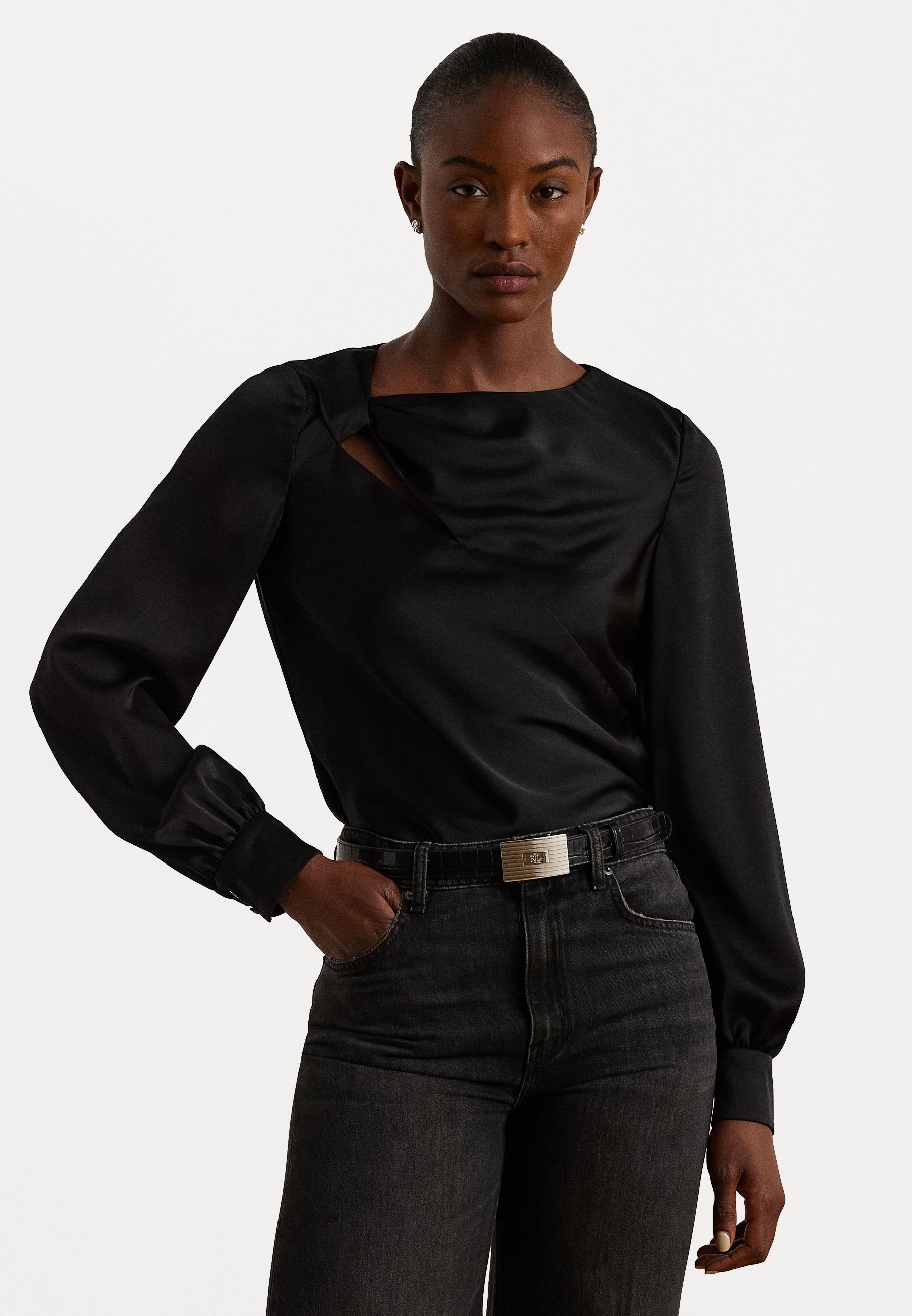 トップス louren puff sleeve over blouse (black) louren puff sleeve over blouse (black)