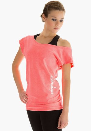 T-shirt print - neon coral