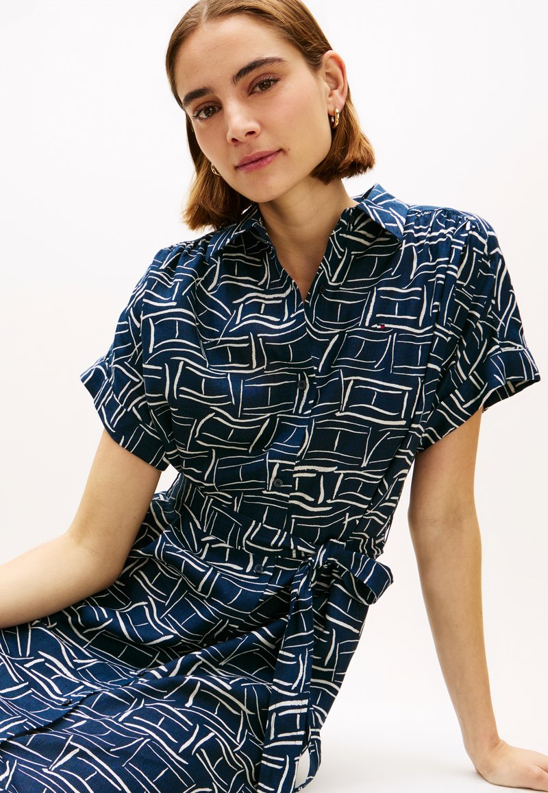 chinese dress ladies Tommy Bahama Womens Coastalina Flounce Linen Shirt Dress  ShopCGX
