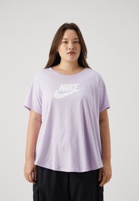 Nike Sportswear - CLUB TEE - Marškinėliai su spaudiniu - violet mist Miniatiūros vaizdas 1