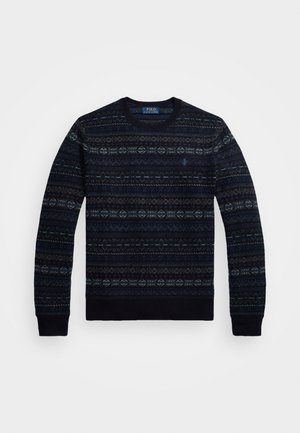 Polo Ralph Lauren FAIR ISLE WOOL SWEATER - Jumper - navy combo