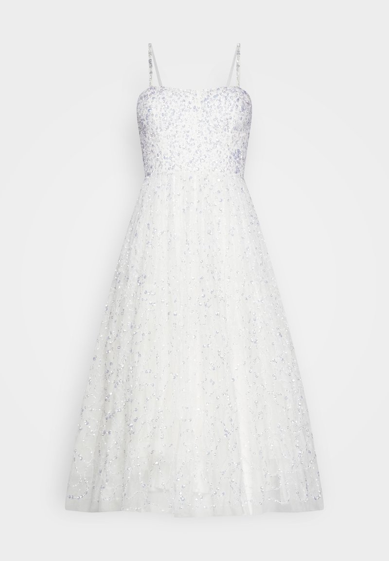 Maya Deluxe PREMIUM BRIDAL CORSET DETAIL EMBELLISHED MIDI DRESS