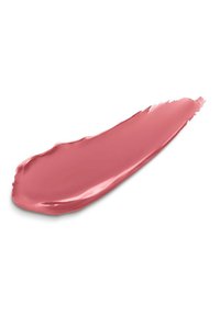 Cremiger rosa Lippenstift-Swatch mit glatter Textur, glänzendem Finish und geschwungener Form, der eine sanfte, gleichmäßige Farbauftragung zeigt.