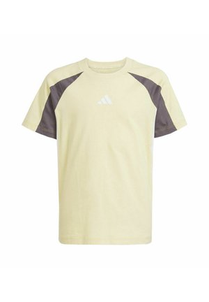 Camiseta estampada - powder yellow grey strata white