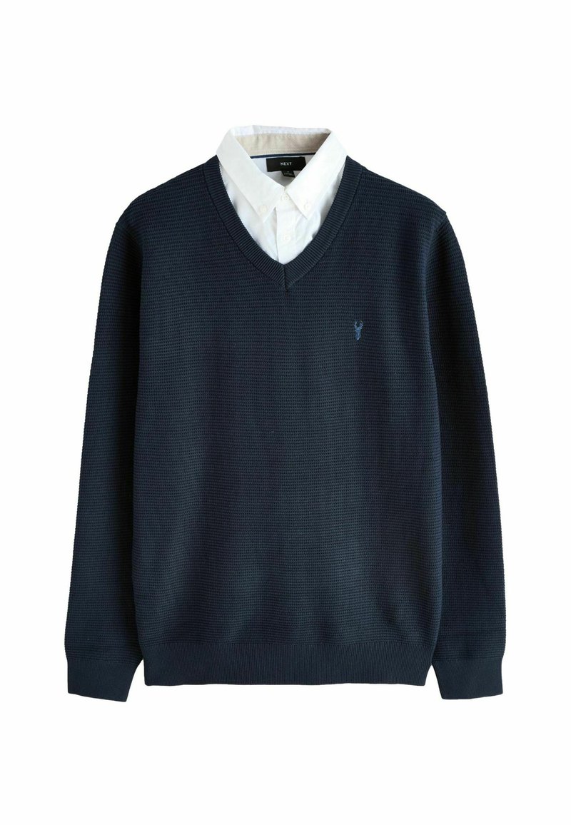 NEXT Schul-Strickpullover Mit V-Ausschnitt - Klassischer Pulli Für Schule & Alltag