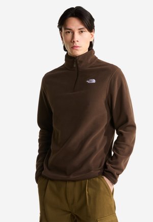 The North Face, GLACIER 1/4 ZIP - Поларен пуловер - dark chestnut
