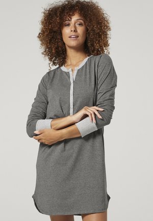 MATERNITY NURSING POPPER FRONT  - Nightie - graphite melange
