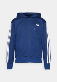 Zip-up sweatshirt - dark blue/white
