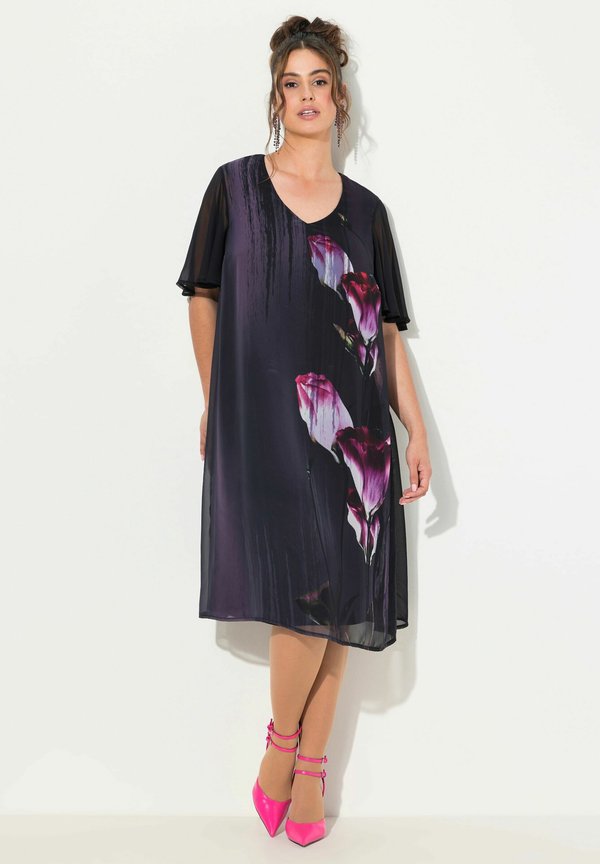 BLÜTEN A-LINIE V-AUSSCHNITT CUP-HALBARM - Freizeitkleid - dark sapphire