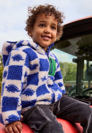 JoJo Maman Bébé REGULAR FIT - HOODED - Fleecejakke - blue dino