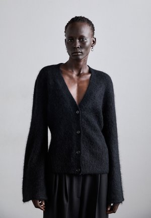 FLUFFY CARDIGAN - Cardigan - ink black
