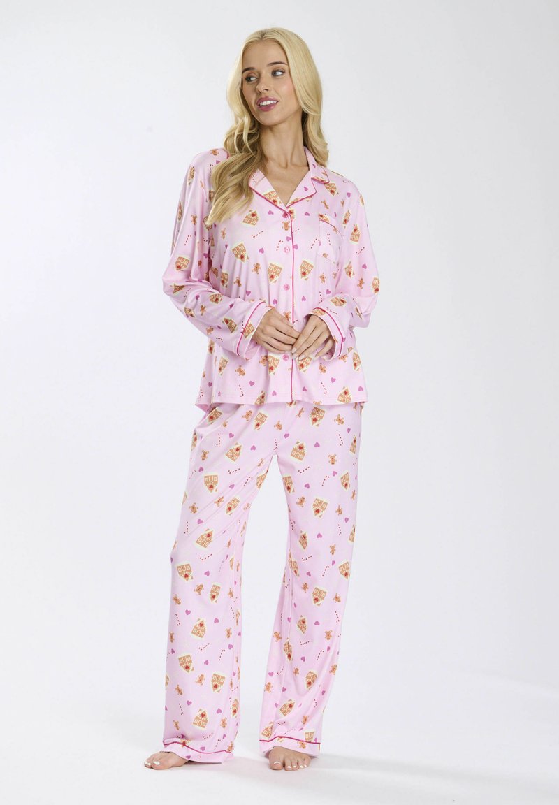 Loungeable CHRISTMAS GINGERBREAD  SET - Conjunto de pijama - pink