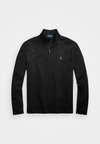 ESTATE RIB QUARTER ZIP PULLOVER - Jersey de punto - black