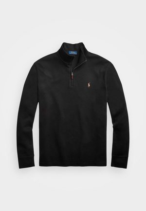 Polo Ralph Lauren ESTATE RIB QUARTER ZIP PULLOVER - Strickpullover - black