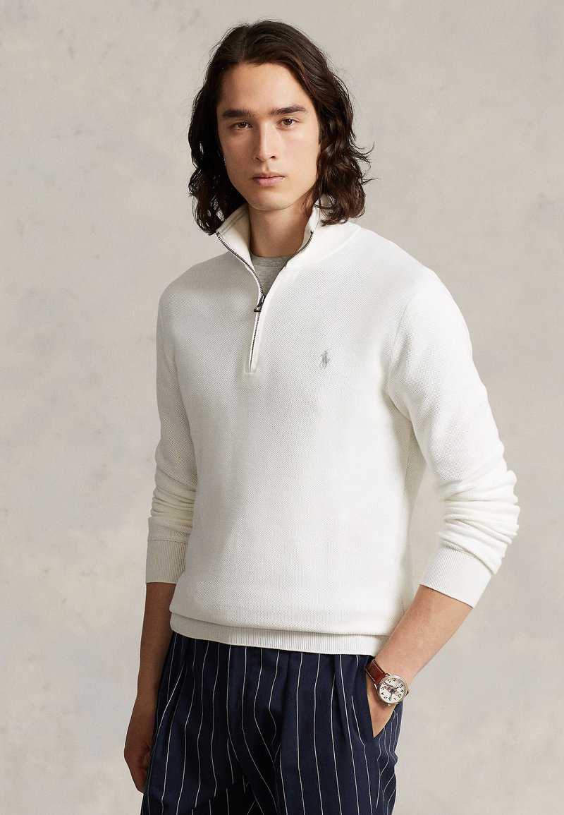Polo Ralph Lauren LONG SLEEVE - Striktrøje - deckwash white
