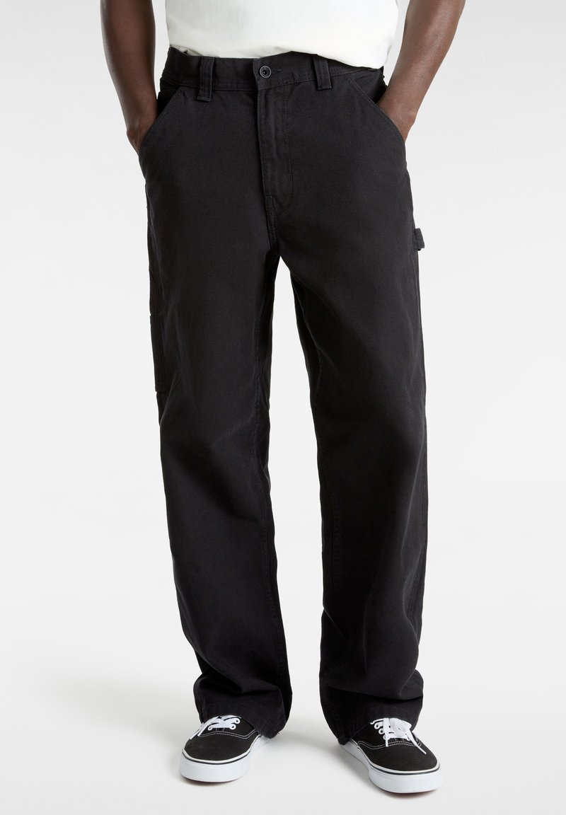Vans DRILL CHORE CARPENTER VINTAGE WASH - Kalhoty - black