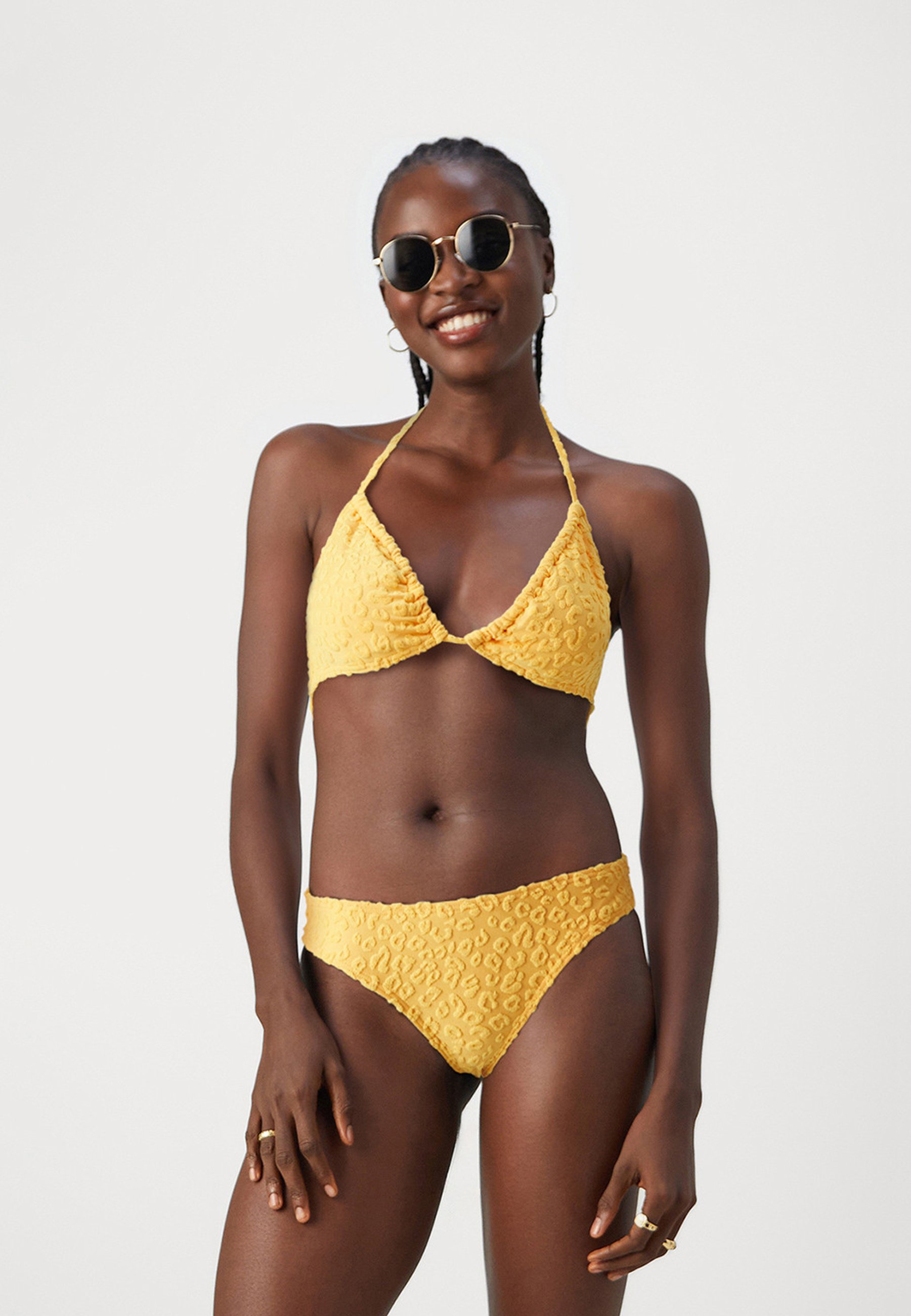 Pieces PCANYA FROTTE SET - Bikini - blazing orange/orange - Zalando