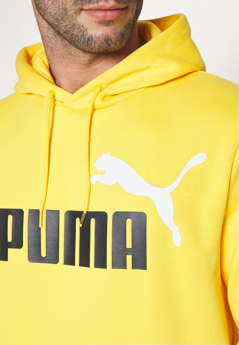 Puma BIG LOGO HOODIE - Kapuzenpullover - yellow sizzle/gelb