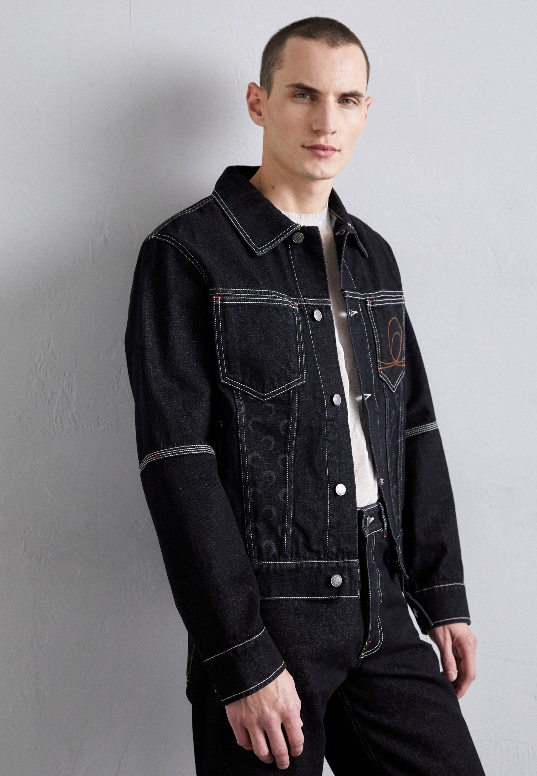 MARINE SERRE MOON LASER TRUCKER JACKET - Denim jacket